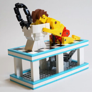 TonyFlow76 - LEGO Automata - Hangover - a sick man made with LEGO bricks